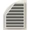 Ekena Millwork Quarter Round Top Right Western Red Cedar Gable Vent w/Brick Mould Face Frame, 09"W x 20"H GVWQR09X2000SFPWR - alternate 3